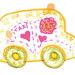 camion taxi coeur rose-petit