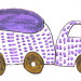 camion tirets violet